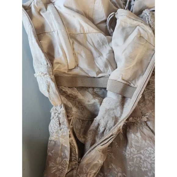 NWT By Anthropologie Corset Seamed Mini Dress Size Plus 1X Beige 9F408 - Picture 13 of 14